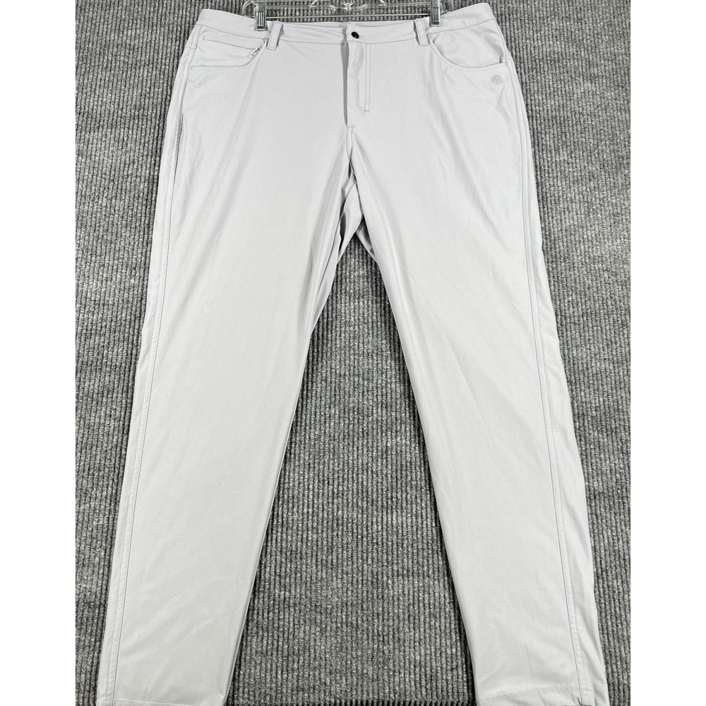 Gaiam Pants Mens 38x32 Gray Chino Casual Active Performance Golf Lightweight